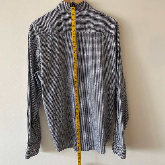 Bugatchi Shirt - Black/White Patterned - Medium - Classic Fit - Picture 3 of 5